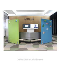 Cloison de bureau en verre autoportante, séparateur mobile pour projet de bureau commercial, sur mesure