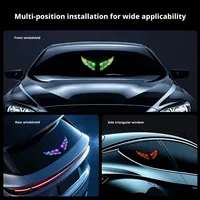Lampe d'avertissement stroboscopique LED solaire colorée pour voiture avec ventouse ABS/acrylique ou fixation murale, double charge, double capteur, modes multiples