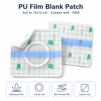 Wasserdichter Blanko-Patch für Kräuterpflaster PU-Film Leerer Akupunkturpunkt-Patch Selbstklebender Nabelpflaster
