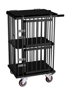 Small <span class=keywords><strong>Portable</strong></span> Dog Show <span class=keywords><strong>Trolley</strong></span> Alumínio Cage <span class=keywords><strong>Pet</strong></span> Carrier com Rodas para Gatos e Cães Animais - Product Image 5