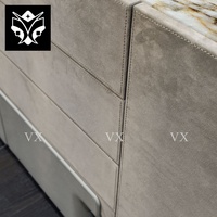 Nouvelle conception de buffet moderne de luxe en acier inoxydable et bois avec 6 tiroirs, armoire de rangement pour salon, chambre, hôtel, cuisine