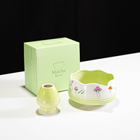 Ensemble de bols à matcha en céramique uniques, personnalisés, meilleur prix, fouet à matcha en bambou, ensemble de matcha