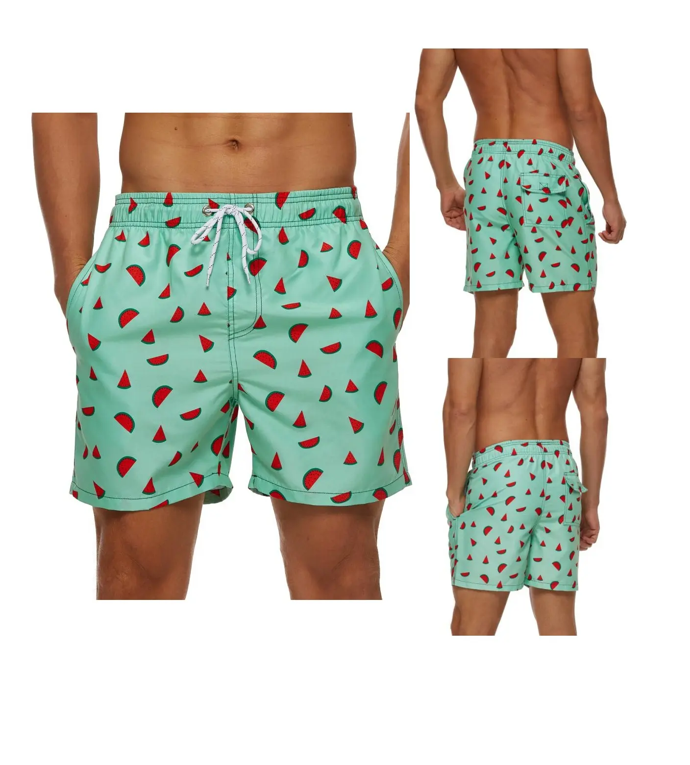 Direct Amazon Fabriek Mannen Zwemmen Korte Sublimatie Prints Strand Shorts Voor Mannen Zwembroek Met Snel Droog Polyester Stof