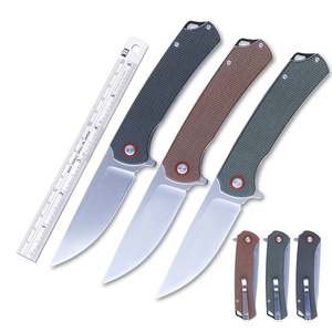 Coltello XR956R con Lama Affilata a Punta Goccia in Acciaio D2, Ottimo Aiuto per Attività all'Aperto, Coltello EDC con Manico in Micarta, Coltello Tascabile da Campeggio, Coltello di Sopravvivenza per Autodifesa - Product Image 6