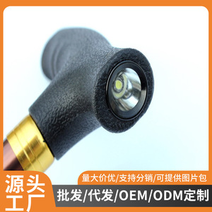 Aluminum Alloy Two Section Retractable Cane With <b>Light</b> Adjustable For Outdoor Walking Elderly Lightweight Hiking <b>Pole</b> - Product Image 5