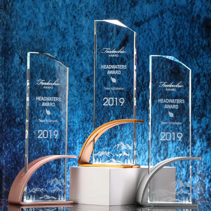 Targhe premio incisione gratuita nuova moda K9 trofeo cristallo stampa personalizzata Logo premio vetro per regali Souvenir
