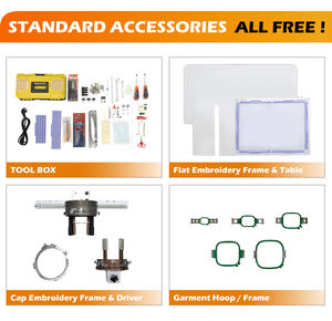 Honrain เครื่องปักลายคอมพิวเตอร์2หัว9เข็ม400*300มม. สำหรับหมวกแก๊ปเสื้อมีฮู้ด - Product Image 5