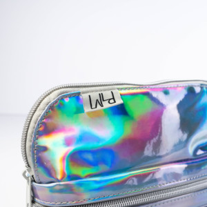 <b>Makeup</b> Pencil Bag Iridescent Zipper Cosmetic Bag PU Leather Beauty Pouch Custom Logo MOQ 100pcs - Product Image 4