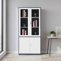Armoire de classement en acier autoportante pour hôpital, design moderne, grande capacité, multifonction, réglable, pour la maison, le bureau et l'école