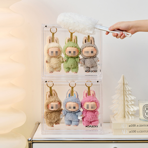 Nhà Máy Bán buôn thả công suất lớn vuông trong suốt Đồ chơi treo hiển thị trường hợp Stackable rõ ràng búp bê lưu trữ hộp trong kho - Product Image 1