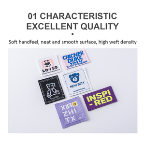 Mật độ cao không thường xuyên dệt may nhãn cao cấp quần áo cuộn nhãn với Laser cắt cạnh - Product Image 2