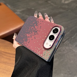 Étui de téléphone magnétique personnalisé en fibre de carbone pour iPhone Duo avec protection de cadre avant, ultra fin, en PC, résistant aux chocs, coque rigide - Product Image 5