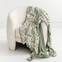 Couverture en bambou et élasthanne de haute qualité, nouveau style, légère et respirante, pour bébé, canapé, lit, ou comme jeté décoratif pour la maison.