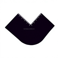Gabarit de façonnage de la ligne des cheveux Barber Card réutilisable pour salon de beauté et soins personnels à domicile, optimiseur de ligne des cheveux pour application par pulvérisation aérographe