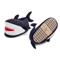Chausson en peluche requin drôle Chausson en coton requin dessin animé Chausson hiver intérieur chaussures chaudes Chausson en peluche