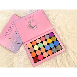 Beauty Lidschatten Hudamoji Cosmetic hoch pigmentiert reich 24 Farben schimmern matt Lidschatten Palette