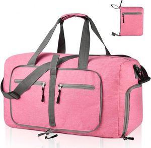 Bolsa de Viaje Impermeable, Plegable y Ligera con Compartimento para Zapatos, Bolsa de Fin de Semana - Product Image 1