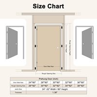 24 "x 80" Kit de montant de porte en bois de pin noueux avec 2 panneaux pour l'intérieur des portes de la maison, pour la salle de bain, le garde-manger et la blanchisserie.