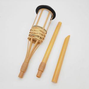 Năng lượng mặt trời dẫn Ngọn Đuốc Đèn bãi cỏ vườn biệt thự ngoài trời không thấm nước phát sáng tre Ngọn Đuốc Đèn vườn mặt đất chèn ngọn lửa đèn - Product Image 2