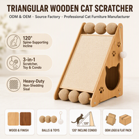 Grande planche à gratter pour chat en bois, protection des meubles et des canapés contre les griffures, pour l'exercice et l'escalade, vente en gros mondiale