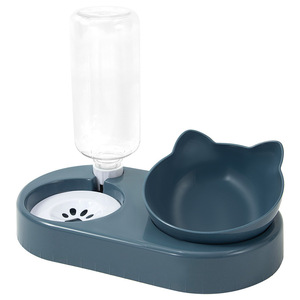 <b>Cat</b> Food And Water Bowl Automatic <b>Feeder</b> Oval Shape Pet Supplies For <b>Cats</b> And Dogs - Product Image 5