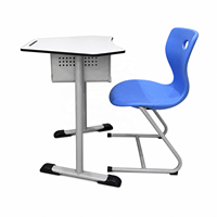 Table et chaise d'étude pour collégiens, ensemble scolaire pour salle de classe, table individuelle pour l'apprentissage, l'écriture et la lecture
