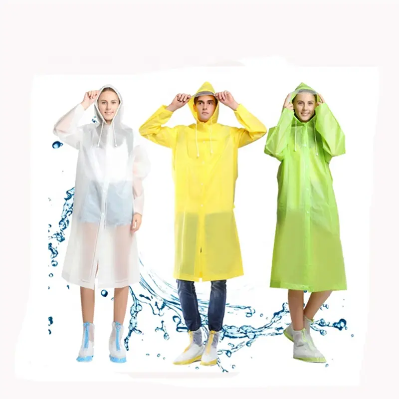 Легкий пользовательский принт eva Пластиковая ткань дождевик для взрослых дождевик