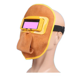 Masque de soudage automatique à obscurcissement solaire en cuir, demi-visage, protection contre l'arc électrique - Product Image 1