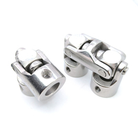 Accouplement croisé universel à deux sections et trois articulations en acier inoxydable 304, diamètre extérieur 24 mm, diamètre de trou 8 mm, 10 mm, 12 mm, 14 mm