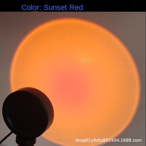Lampadaire projecteur de coucher de soleil LED Design <span class=keywords><strong>moderne</strong></span> créatif pour chambre et salon Filet <span class=keywords><strong>rouge</strong></span> Corps en plastique de petite taille - Product Image 2