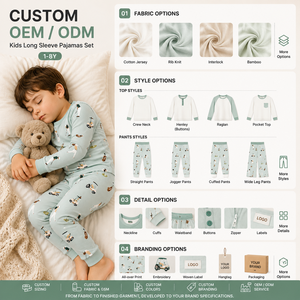 Pyjamas pour tout-petits en bambou certifiés OEKO-TEX Standard 100, vêtements écologiques pour enfants, ensembles de vêtements pour bébés en provenance du Vietnam - Product Image 4