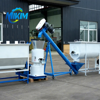 Ligne de production d'aliments pour volailles de petite taille 1000 kg/h, machines de traitement des aliments