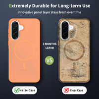 Étui mat antichoc de qualité militaire pour Samsung A37, coque de téléphone anti-empreintes digitales en PC+TPU magnétique 2400G