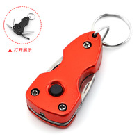 Outil porte-clés 7-en-1 EDC, couteau de poche multifonction avec lumière LED, OEM/ODM DIY