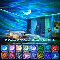 Proyektor Galaksi 375 Efek dengan Speaker Bluetooth 5.3, 15 Suara Tidur, Lampu Malam Aurora Bintang, Remote untuk Dekorasi Kamar Tidur