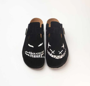 Sandalias Mules BK Personalizadas para Mujer, Material de Cuero Genuino, Soporte para el Arco, Suela Plana Ligera, Material de Corcho - Product Image 1