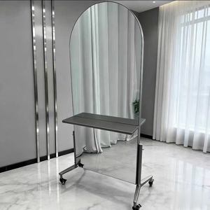 Espejo de Piso para Peluquería de Acero Inoxidable, Espejo Móvil de Doble Cara, Espejo de Peluquería, Famoso en Internet - Product Image 6