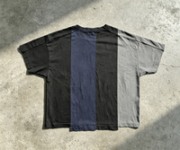 Kaos Pria Salati Motif Garis Merah Hitam Warna Blok Pola Kustom Streetwear Trendi Laris Manis Grosir Harga Murah