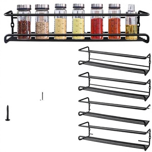 Simple Modern Wall-Mounted Metal Kitchen <b>Storage</b> Rack No-Drill Four-Tier Sustainable Spice Drying Rack Cross-Border Dinnerware - Product Image 2