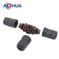 AOHUA distributeur d'alimentation faisceau de câblage M20 4 broches en forme de T connecteur répartiteur de câble IP67 IP68 type étanche
