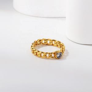 Anillo de Compromiso de Moda Personalizado, Anillos de Diamantes de Calidad, Joyería Chapada en Oro de 18K, Anillo de Circonio para Mujer - Product Image 4