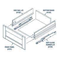 Expédition immédiate, exportation mondiale : Meubles de cuisine modulaires en bois massif, tiroir fonctionnel pour couverts et épices avec séparateur et quincaillerie à fermeture amortie