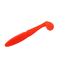 VÉRITABLE senteurs de forme de couleur personnalisés de 3 "fabriqués à la machine ver doux Fhisng avec appâts de pêche en caoutchouc à pagaie