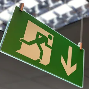 Factory Price Running Man Exit Sign Safety Self-luminous Signage Hanging Photoluminescent Emergency Exit Sign