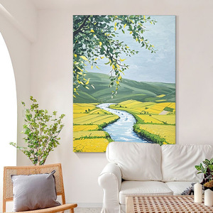 Hand Painted Oil Painting Landscape Nordic Style Wall Art For Living Room Sofa Background Decorative Canvas Art 100% Handmade - Product Image 1