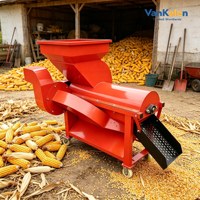Décortiqueuse de maïs mobile sur roues 5TYM-850 en acier, durable, entraînée par un moteur diesel 12-18 CV, capacité de 2-3 tonnes par heure, pour usage rural