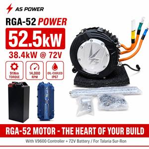 Batterie 72V 45Ah 50Ah, contrôleur VTB V9600, kit moteur RGA-52, système de puissance de pointe 52,5 kW, pack lithium haute décharge, Talaria Sur-Ron - Product Image 1
