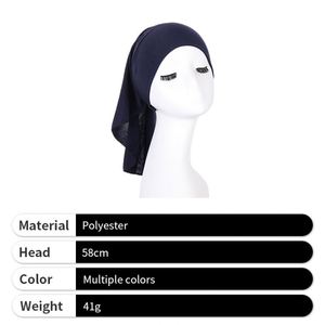 Muslim Inner <b>Cap</b> Hijab Under Scarf Elastic Headscarf Bonnet Muslim Pullover Hat for <b>Women</b> - Product Image 2