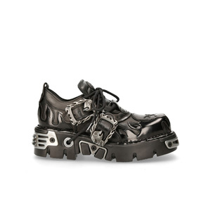Zapatos de cordones vintage con diseño de llamas 2026, nuevos, estilo punk oscuro, de fibra superfina, ligeros, con detalles metálicos, de nicho, de caña baja. - Product Image 5