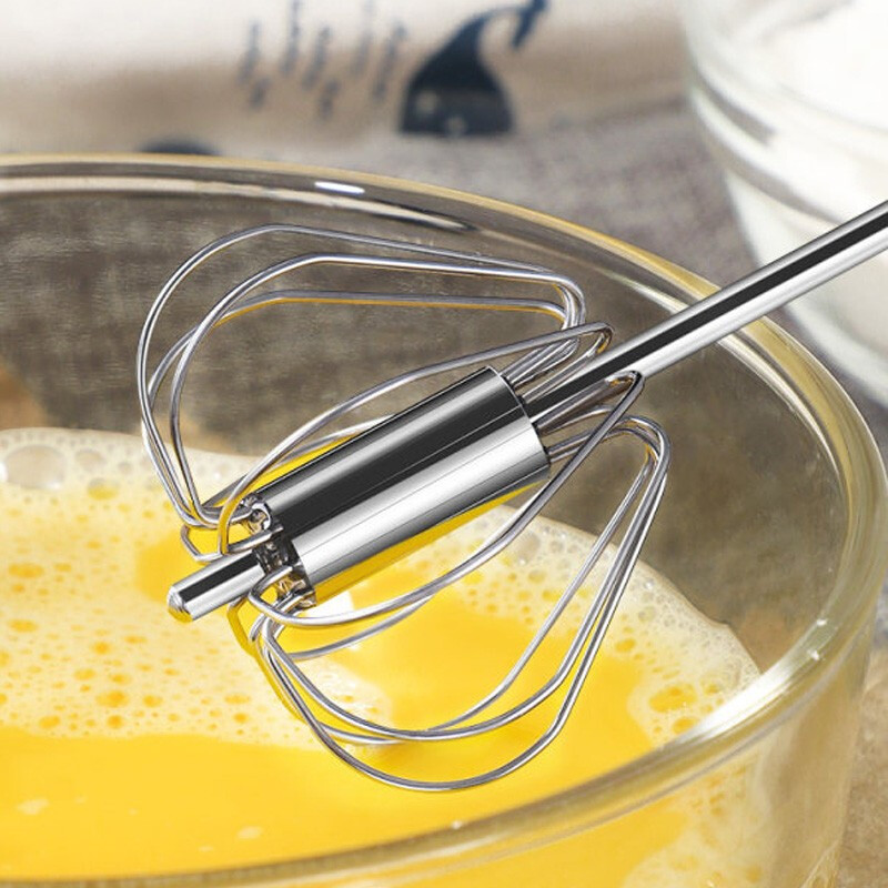 Экологичный вращающийся ручной венчик для взбивания яиц, венчик для взбивания яиц, 10 дюймов